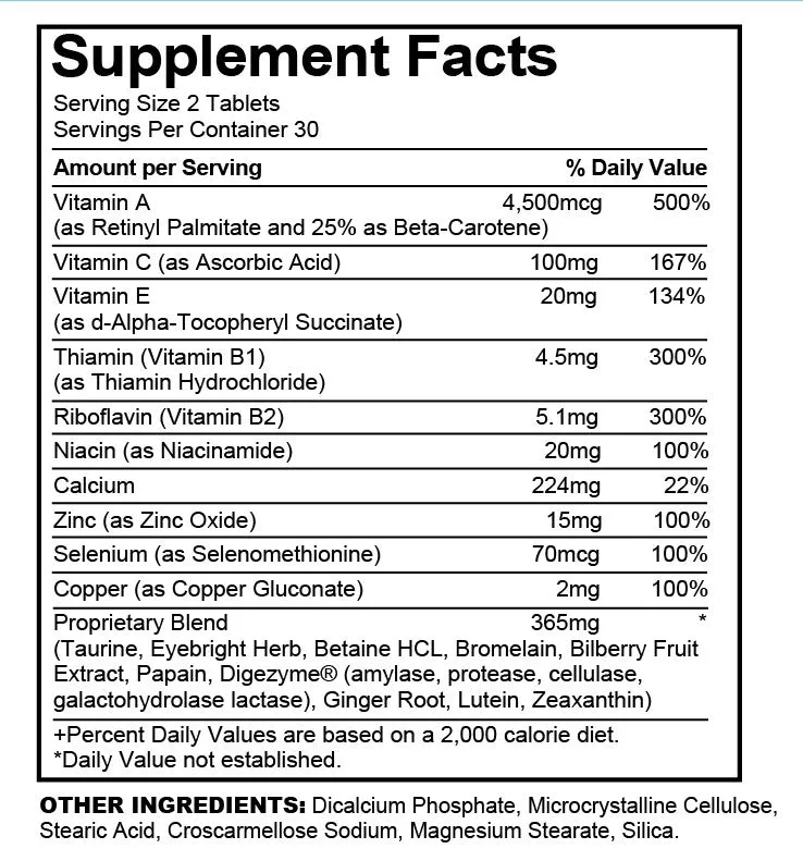 Lutein Complex (Eye & Vision Health Support with Lutein, Zeaxanthin & Essential Vitamins – Antioxidant & Wellness Formula), USA, FDA, GMP, NPAC-60 Tablets — image 4