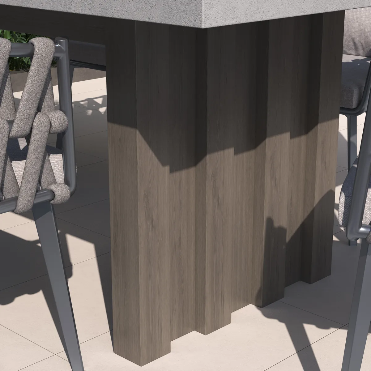 11 Pieces Gray Aluminum Outdoor Patio Dining Set with Extendable Table and Woven Armchai — image 6