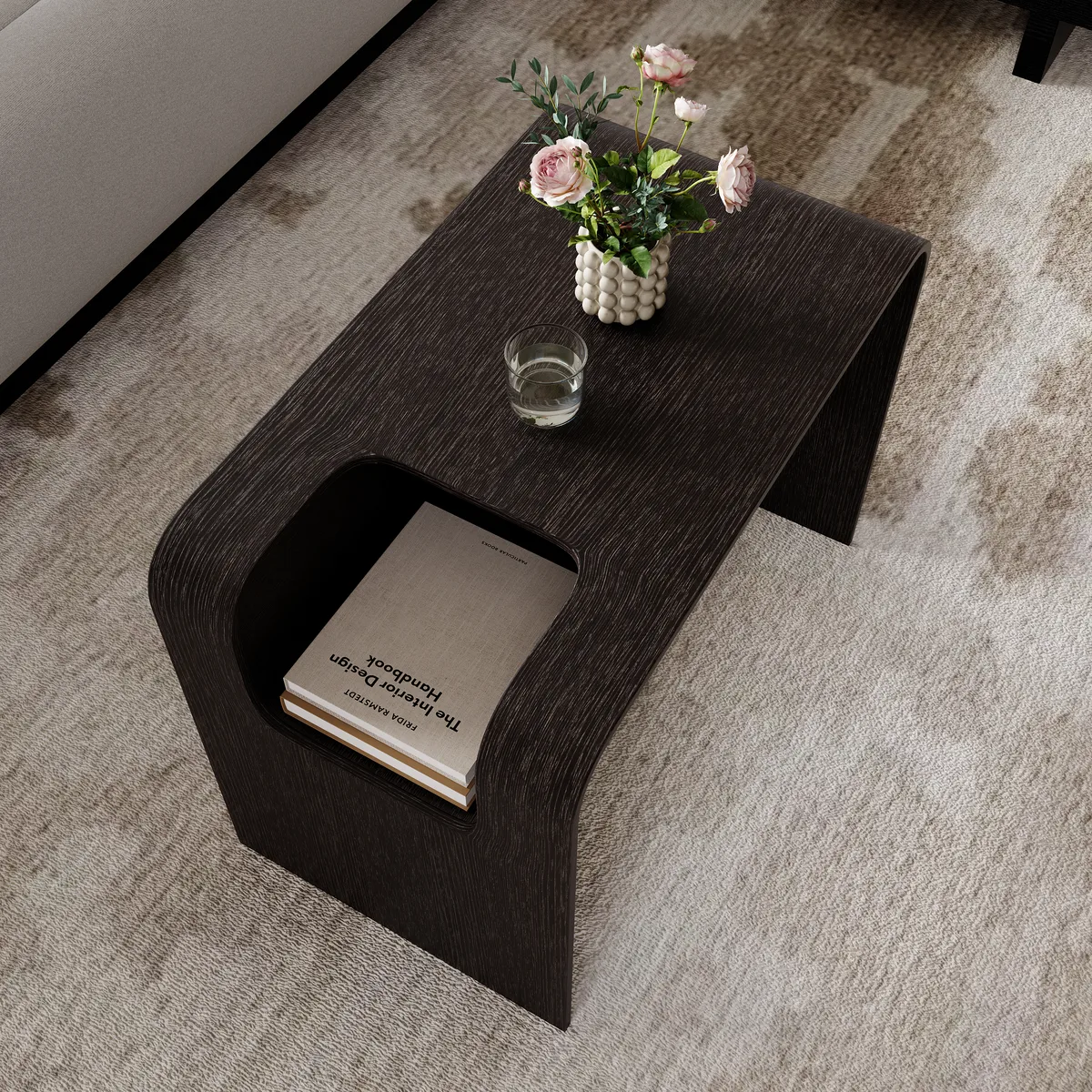 Oak Wood C-Style End Table — image 12