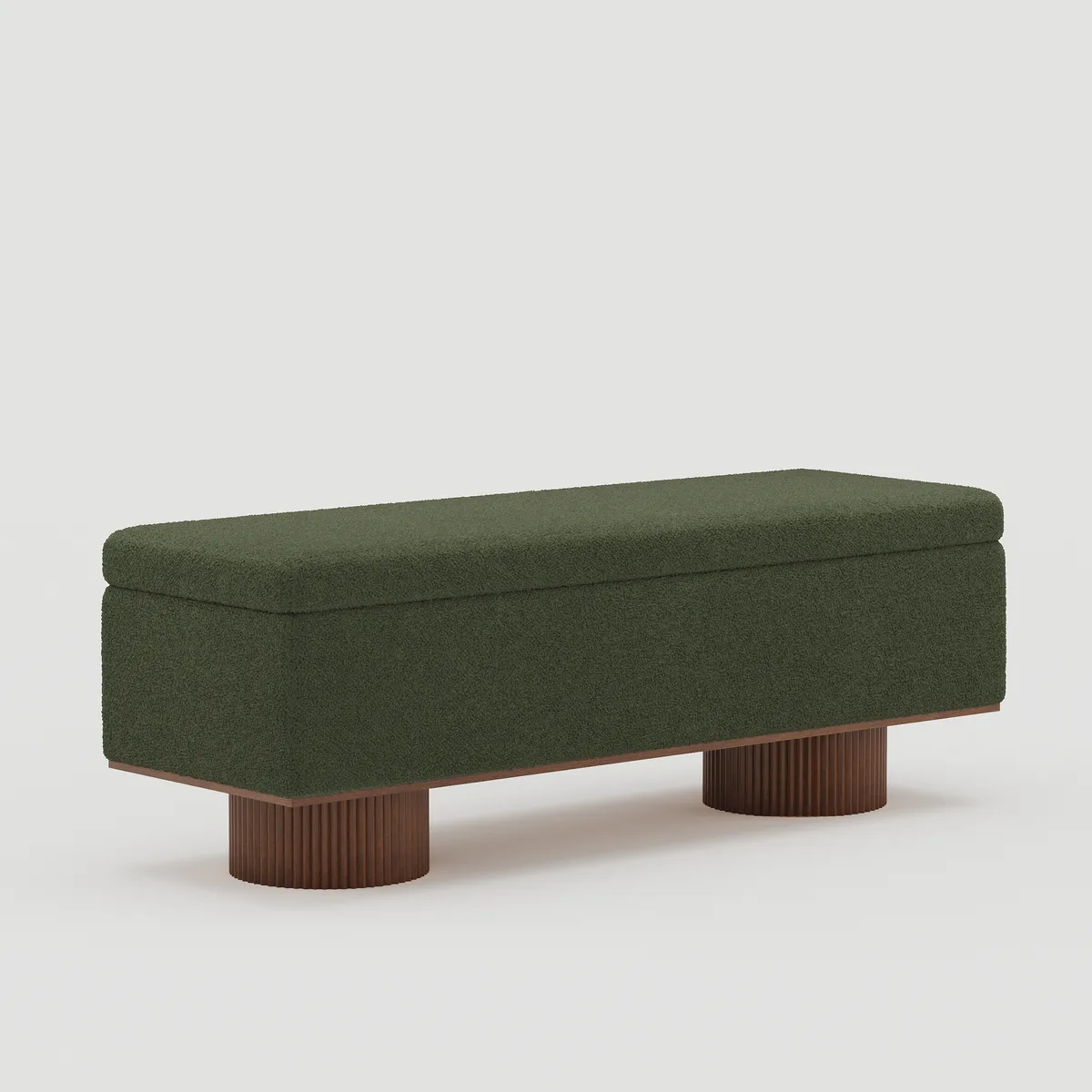 Teddy Fabric Fluffy Faux Fur Flip Top Wood Storage Bench — image 27