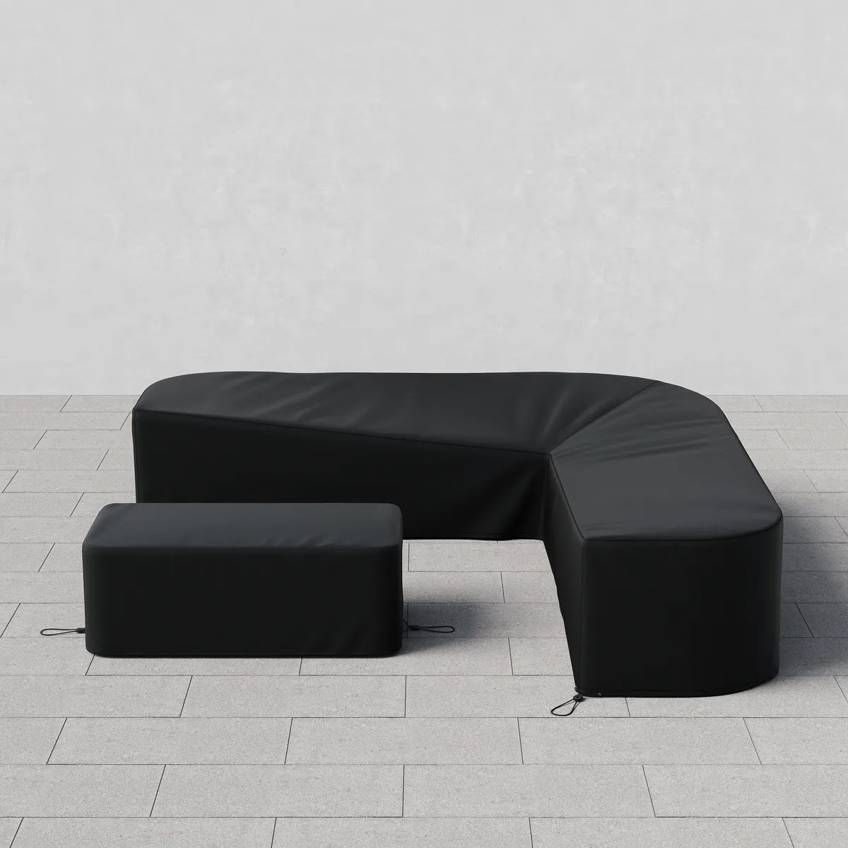 600D 2-Pieces Polyester Weatherproof Outdoor Patio Furniture Set Covers — image 4