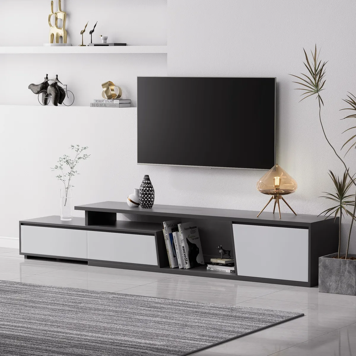 Fero Mid Century Extendable TV Stand & Block Coffee Table Set — image 15