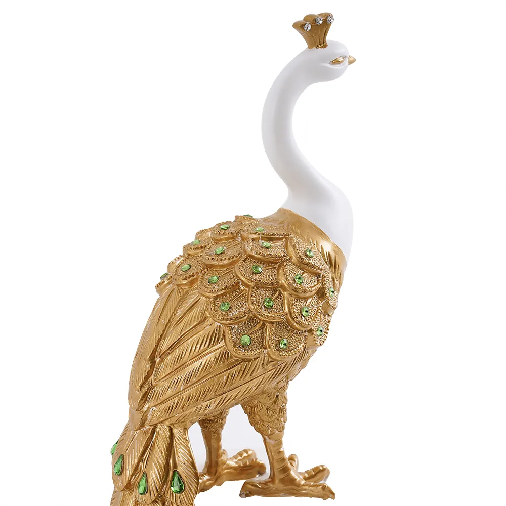 27.6" Large Glam Peacock Floor Sculpture Decor Art Living Room Bedroom — image 15