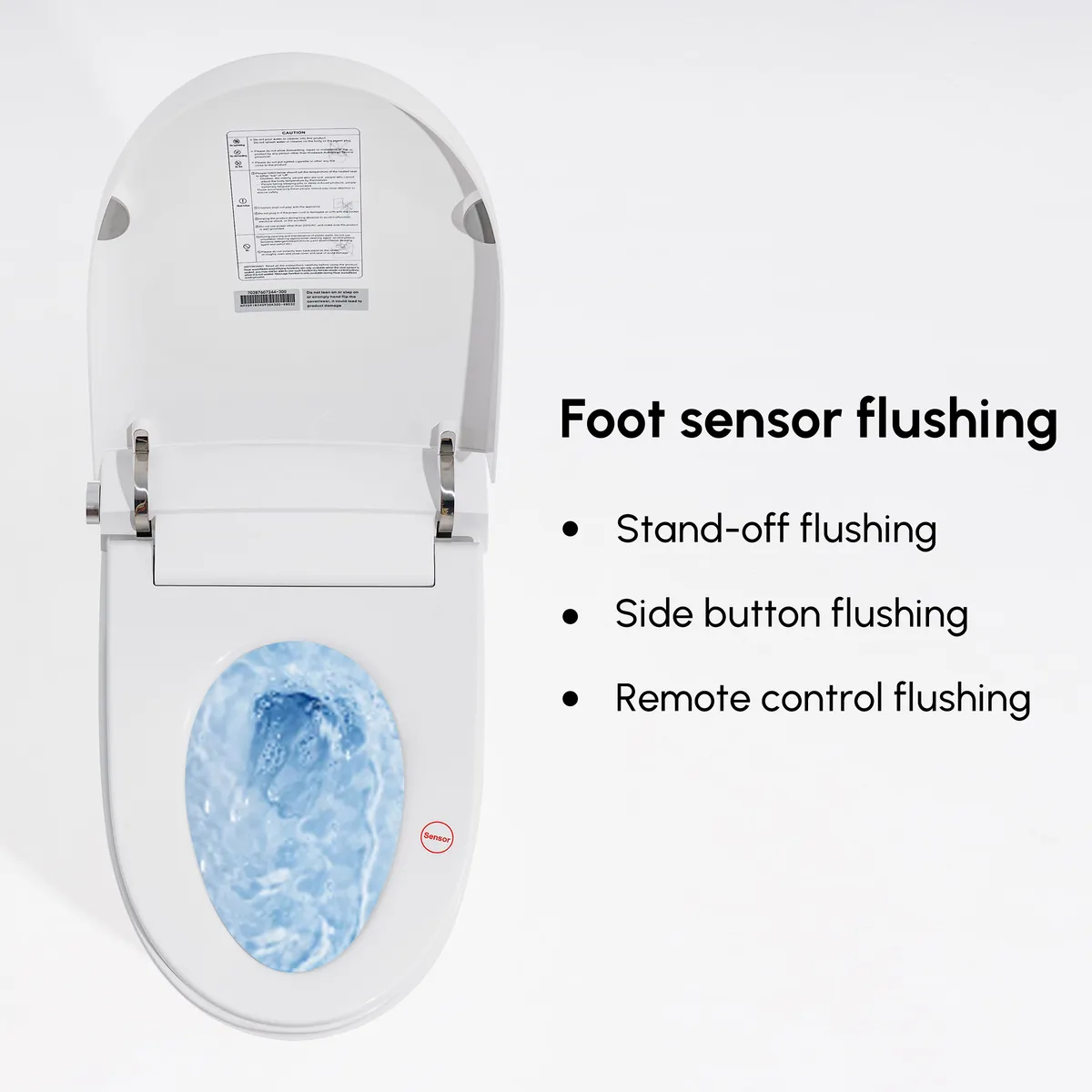 Set of Two Smart Toilet Floor Mounted One-Piece Self Clean Tankless Bidet Toilet — image 3