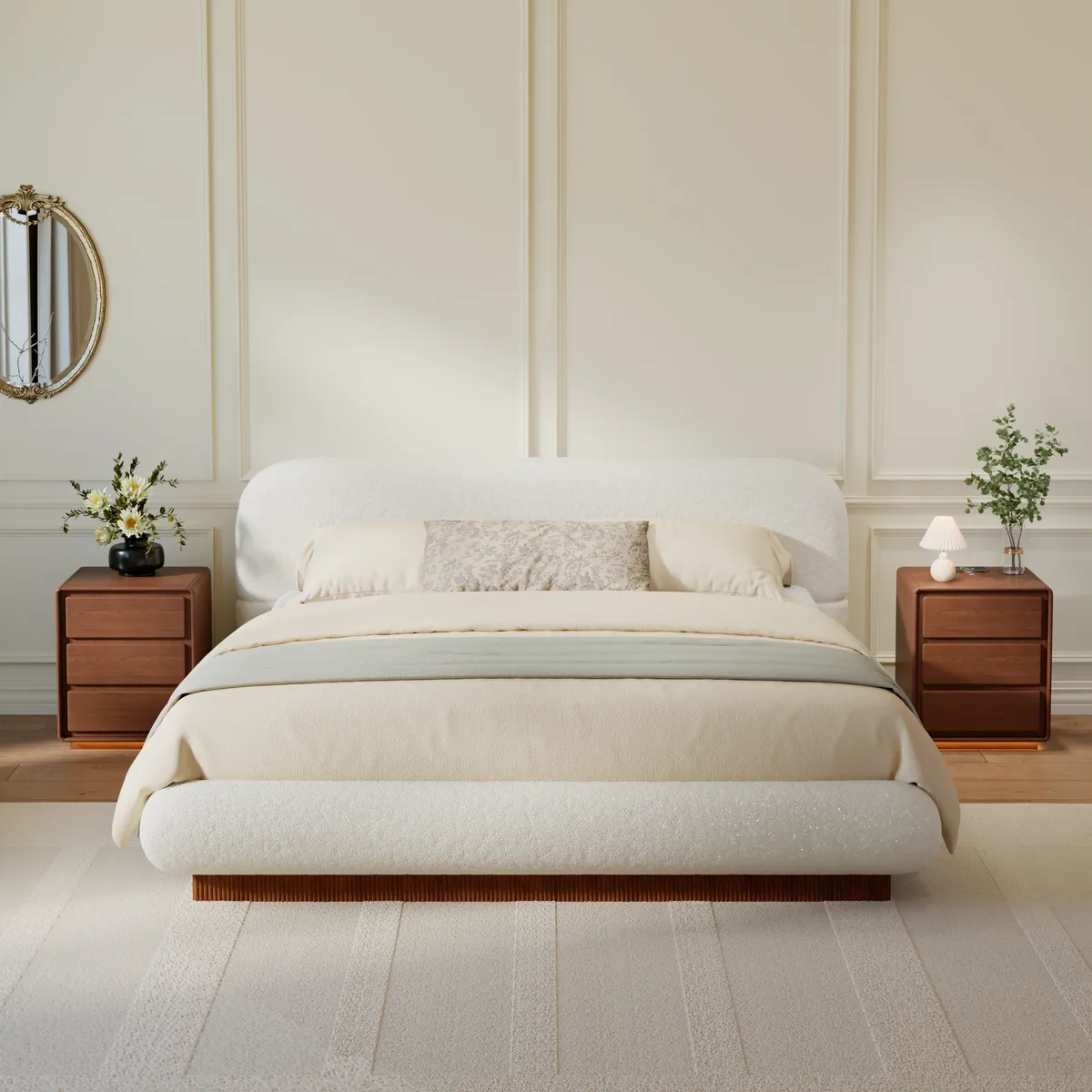 Haloa Walnut 3-Drawer LED Nightstand with Charging Station — image 15