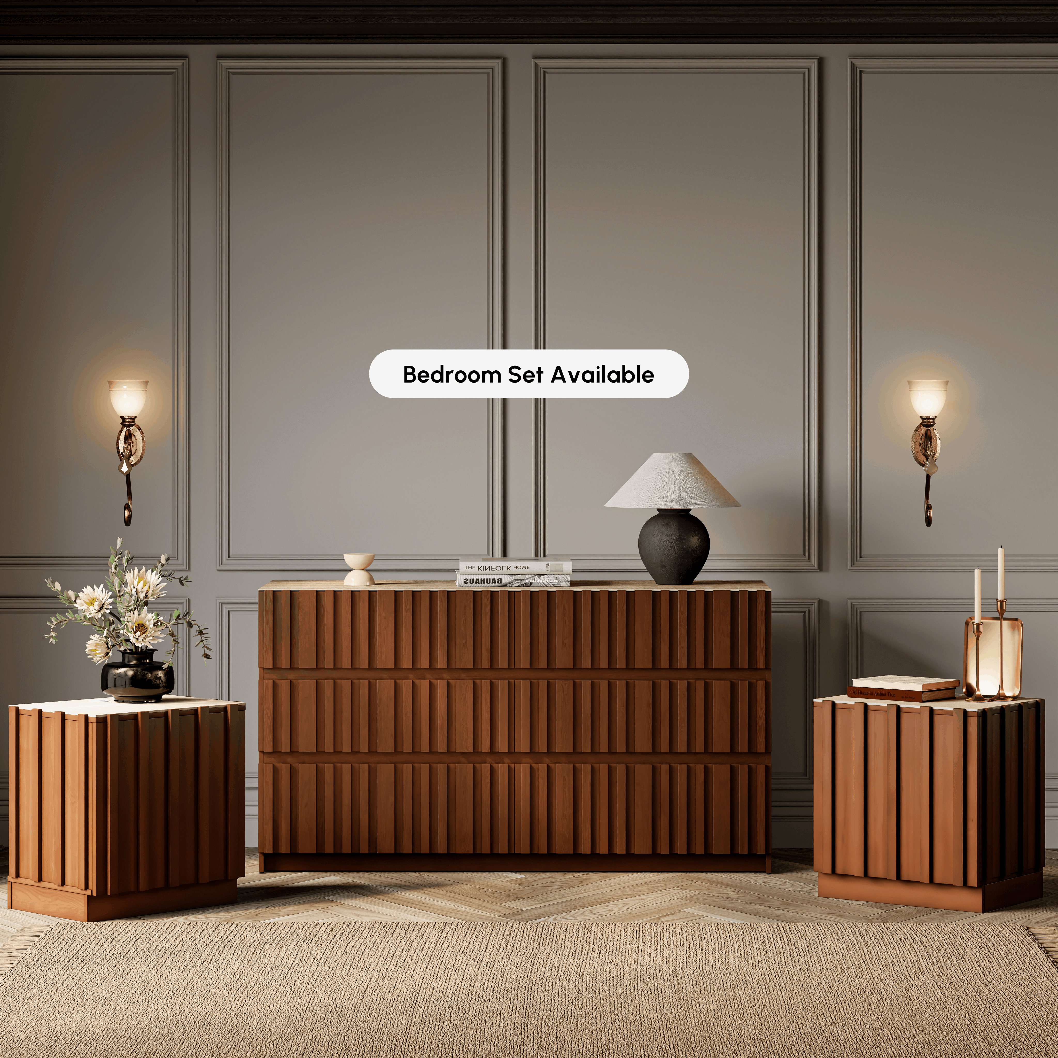 Aura Natural Ash Wood Led Nightstand with Charging Station — image 5