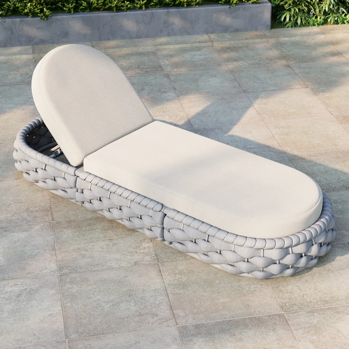 Cocaro Outdoor Aluminum & Rope Weave Adjustable Chaise Lounge — image 22