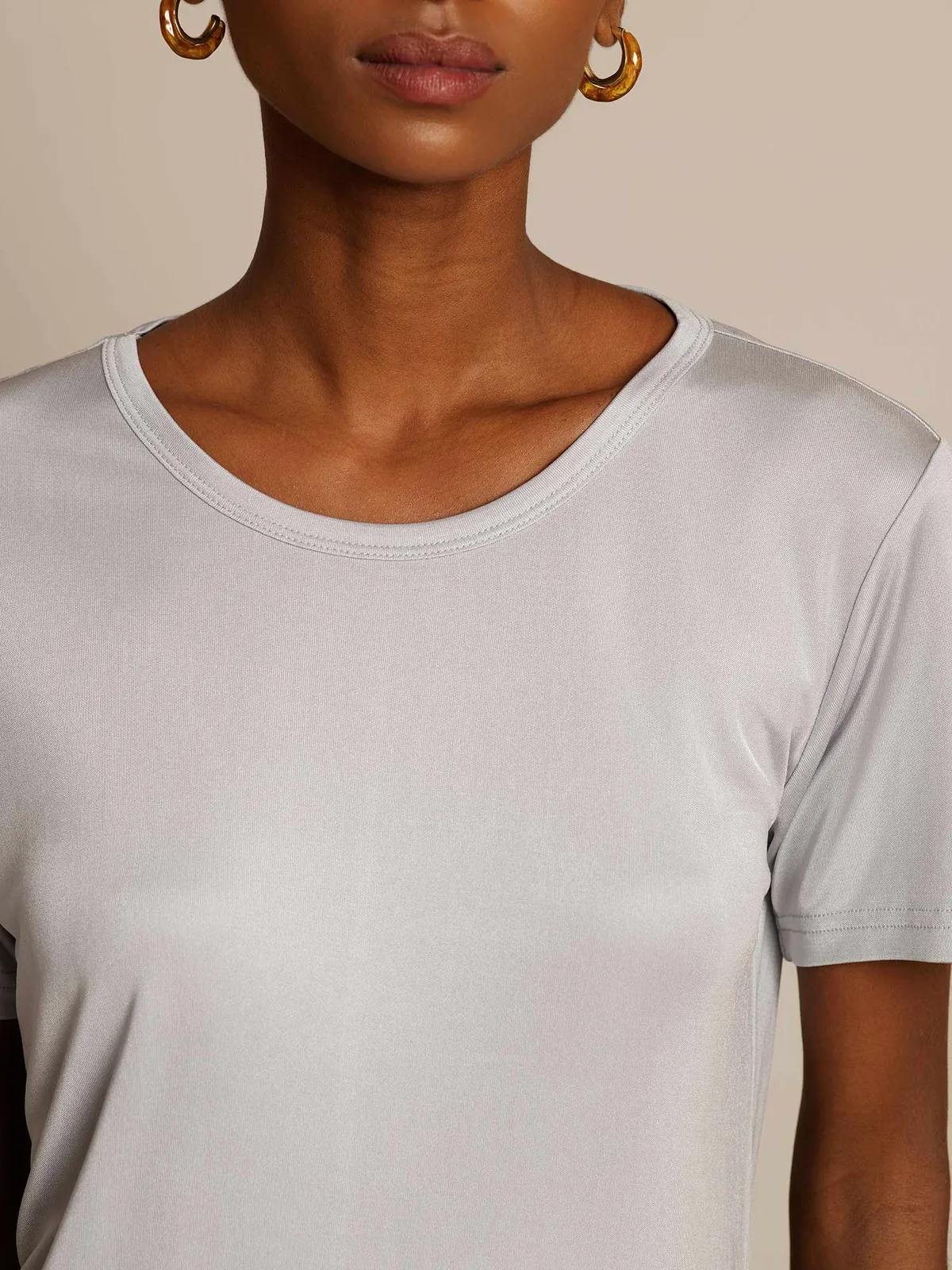 100% Mulberry Silk Short Sleeve Women's T-Shirt — image 4