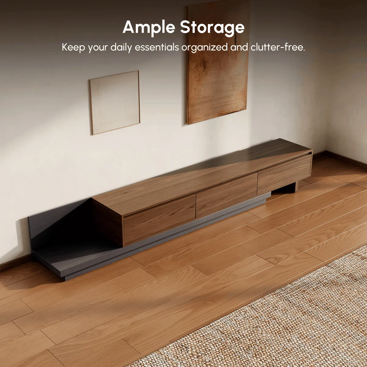 Fero Minimalist Retracted & Extendable TV Stand — image 17