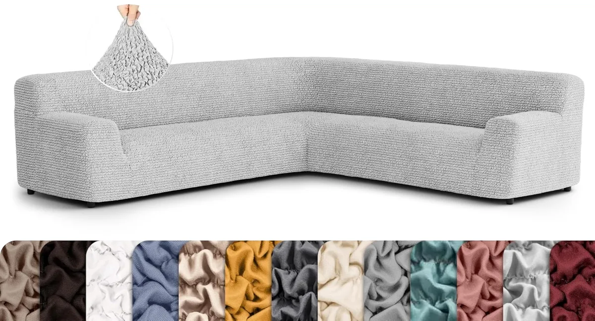 Oversized Corner Sectional Couch Cover - 1-Piece Furniture Protector - Form Fit, Machine Washable -MicrofibraCollection — image 15