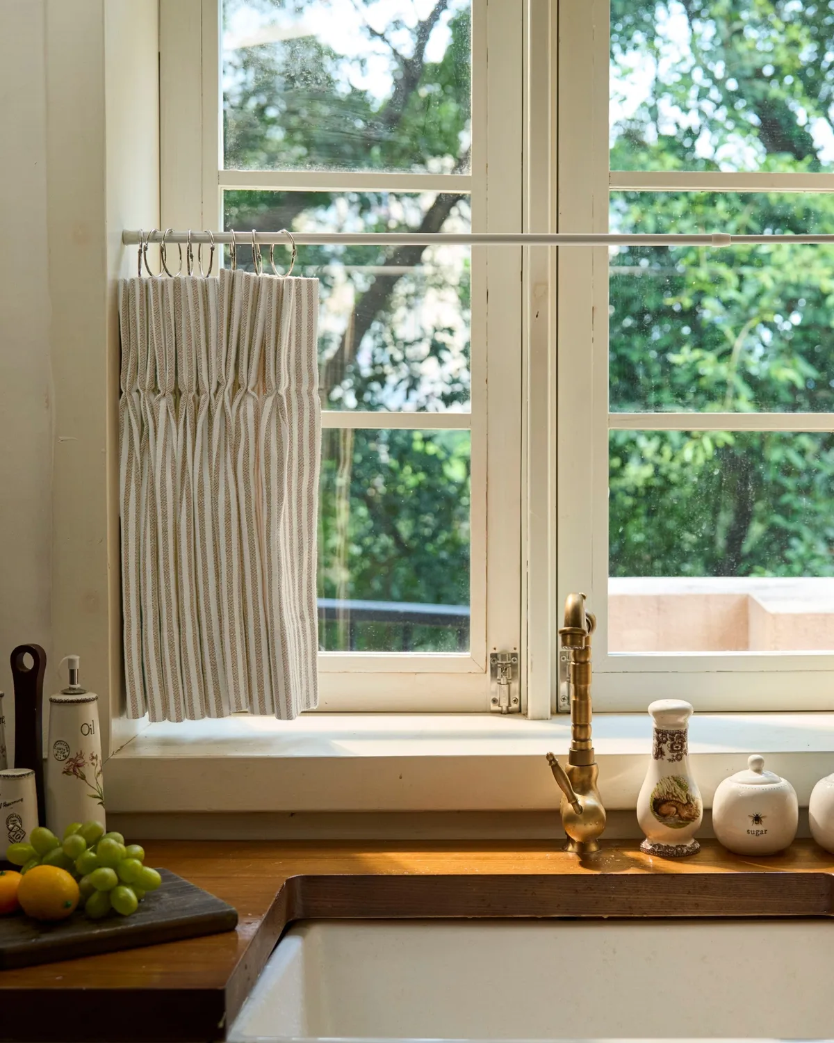 Milo Linen Blend Striped Custom Cafe Curtain — image 4