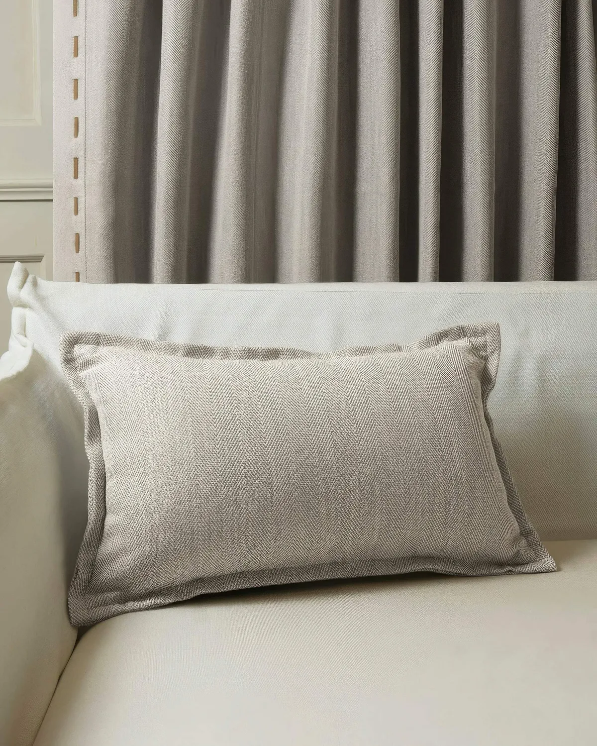 Cleo Textured Faux Leather Laced Lumbar Pillowcase — image 10