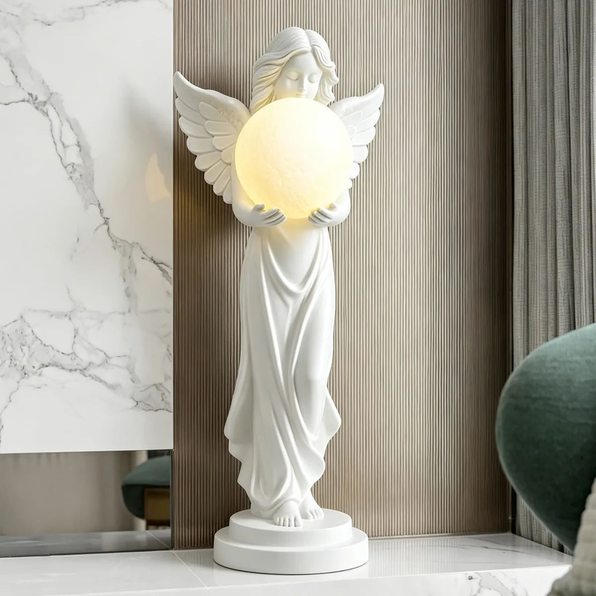 Angel Statue with Decorative Light Globe & Remote Control — image 2