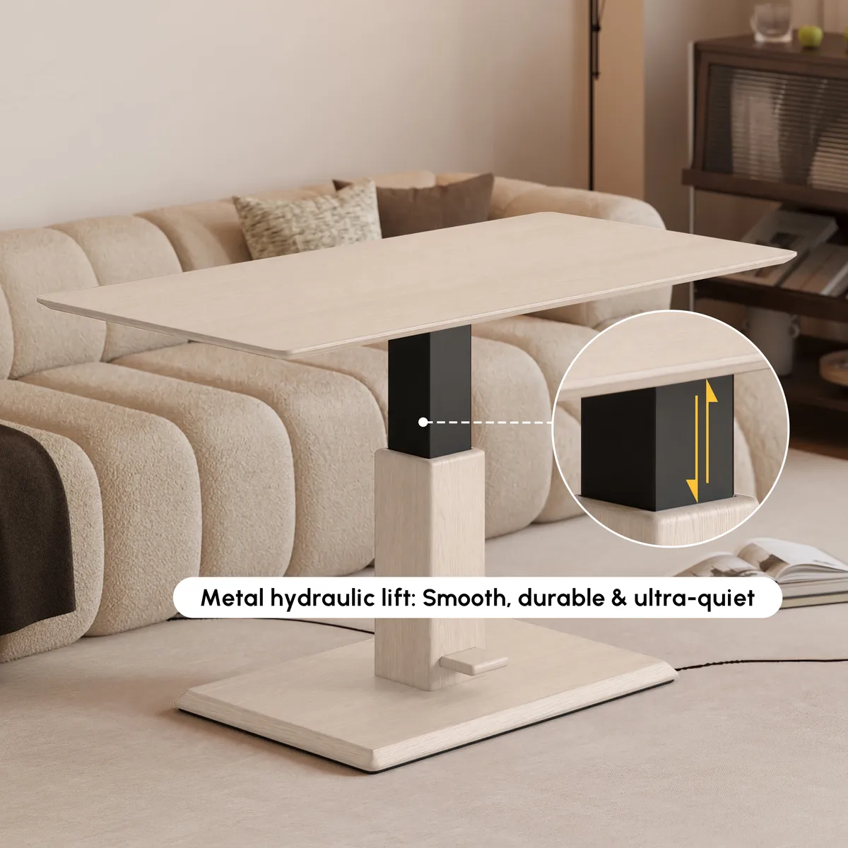47" Black Lift-Top Height-Adjustable Coffee Table — image 27