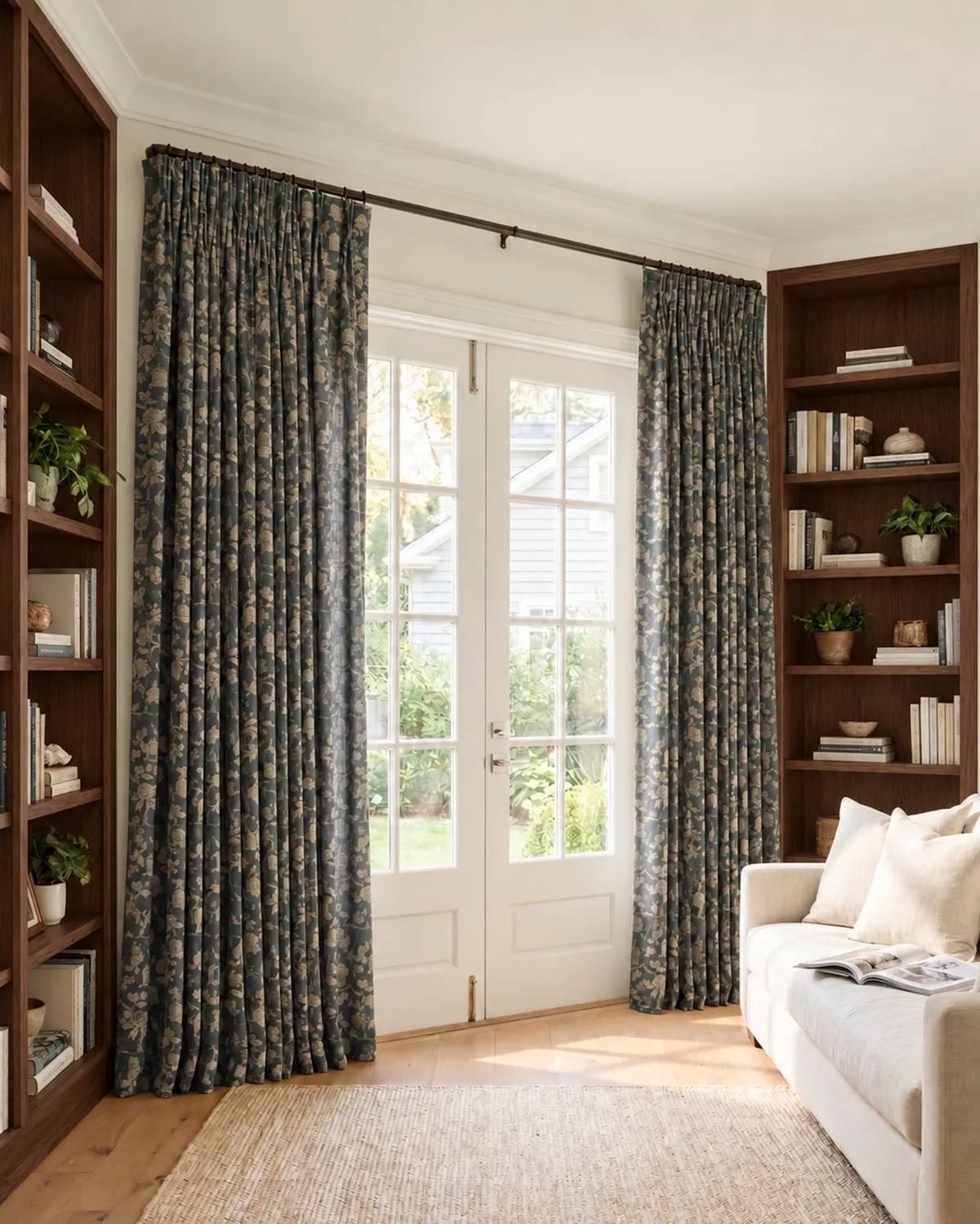 Seeker Linen Blend Floral Patterned Custom Curtain — image 3