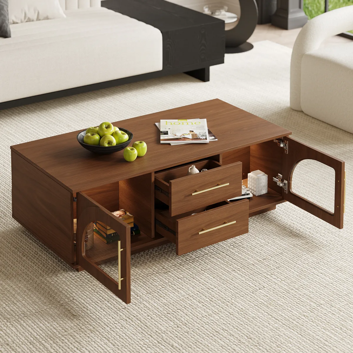 Arune Arched Glass Coffee Table Modern — image 24