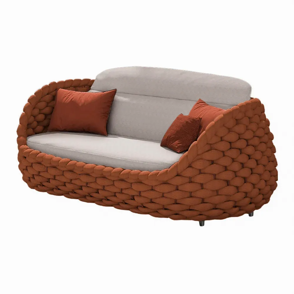 Cocaro 8-Piece Outdoor Rope Weave Sofa Set with Black Cover — image 21