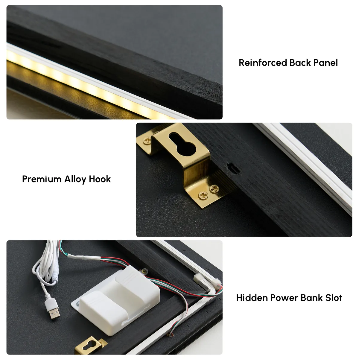 Extra-Large Modern LED Wall Art with Backlit Light Home Decor — USB Powered — image 9