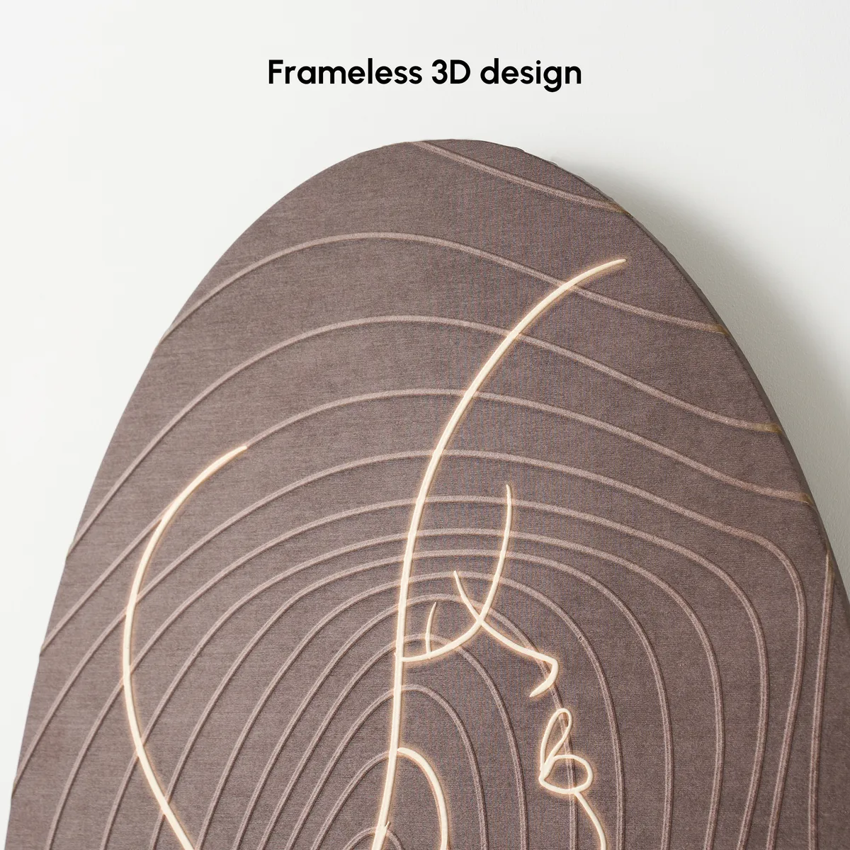 31" Illuminated Abstract Figure Wall Art with Warm LED Backlight, Textured Wall Decor — image 10