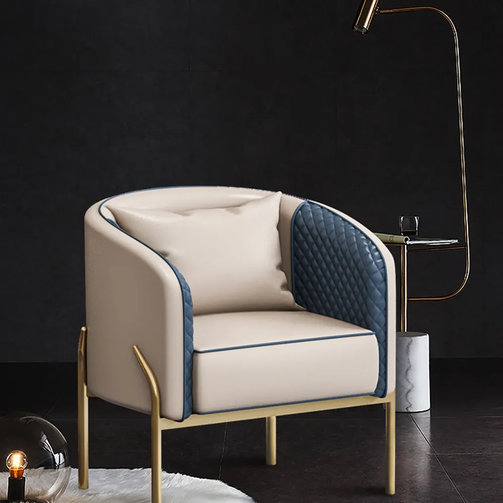 Modern Accent Chair Tufted Upholstered PU Leather Accent Chair