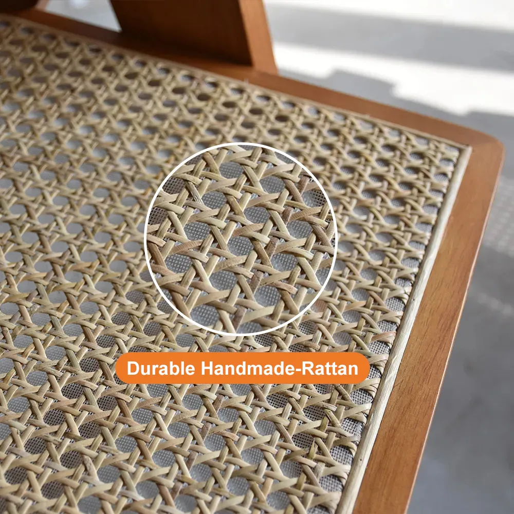Archic Rattan Dining Chairs with Solid Wood Frame Japandi — image 4