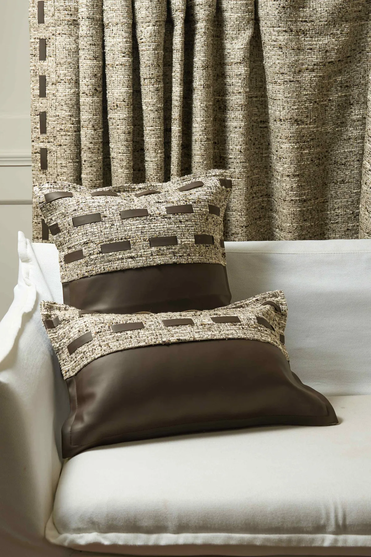 Juliette Textured Leather Lumbar Pillowcase — image 10