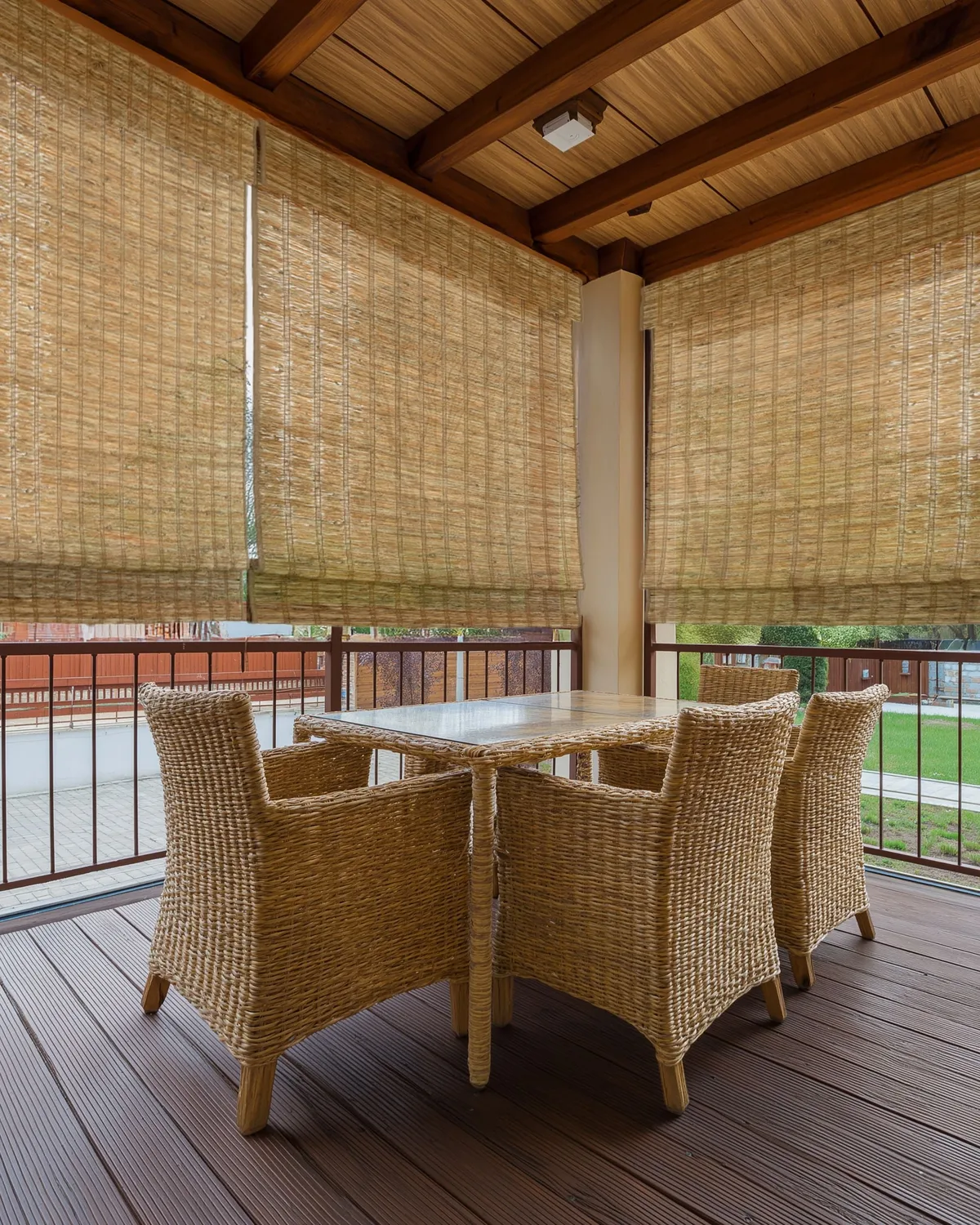 Rumi Jute Outdoor Woven Shade - Hay