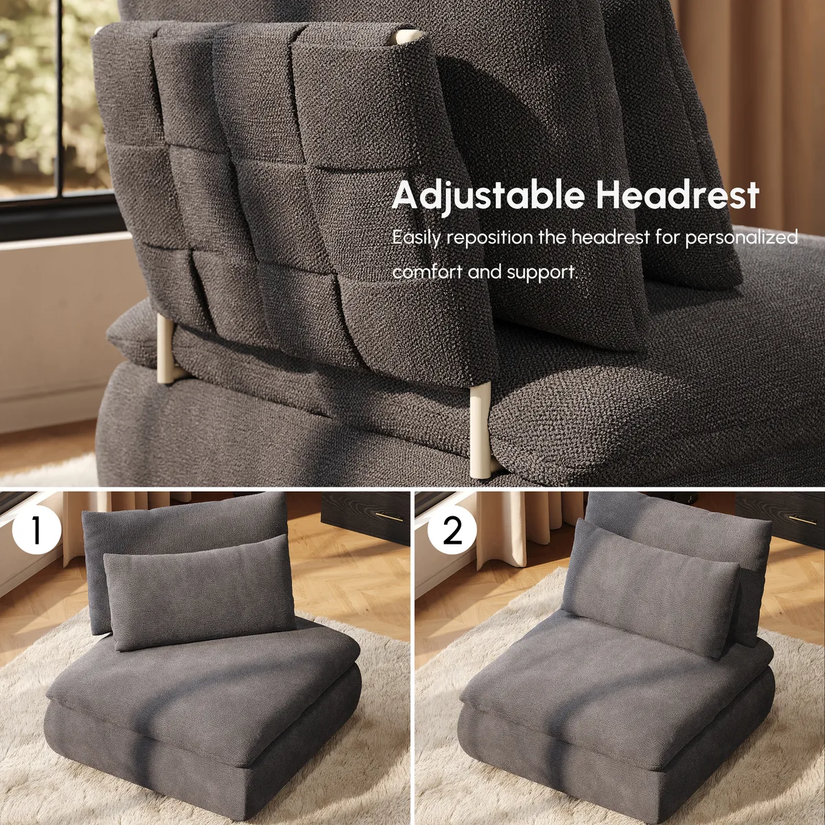 3-Piece Chenille Modular Sectional Sofa with Hidden Storage — image 19