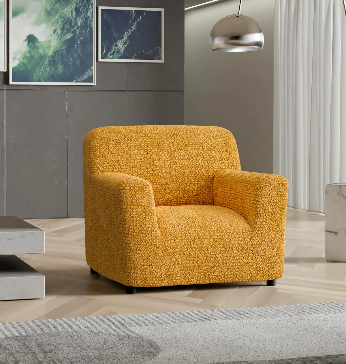 Armchair Slipcovers - 1-Piece Furniture Protector - Form Fit, Machine Washable -MicrofibraCollection — image 14