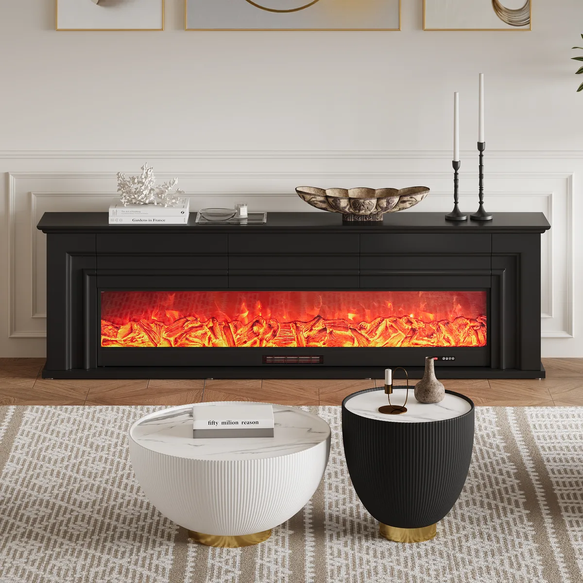 60" Electric Fireplace TV Stand with Remote Control — image 12
