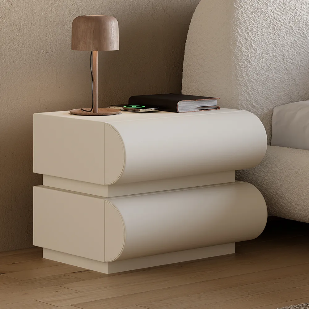Bedroom Dresser & Nightstands Set Leather — image 16