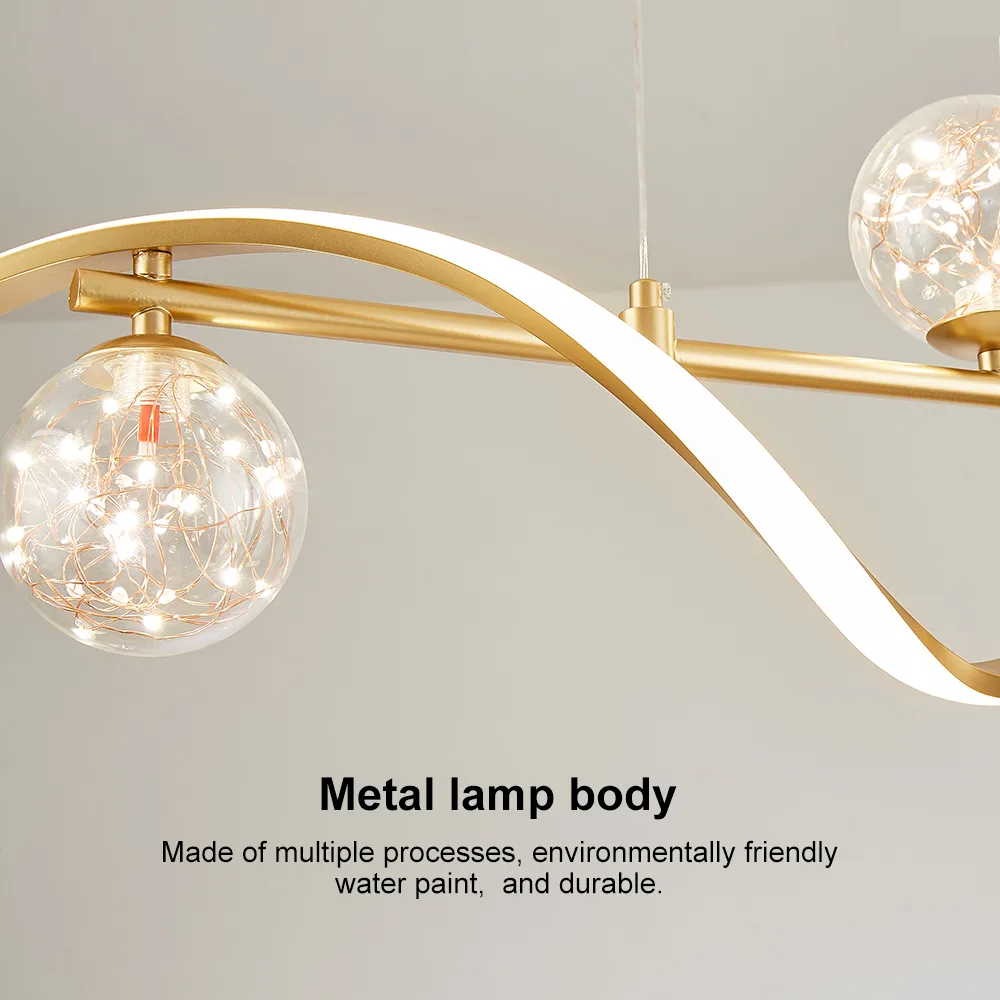 Set Of Two 4-Light LED Linear Dimmable Kitchen Island Lighting — image 7
