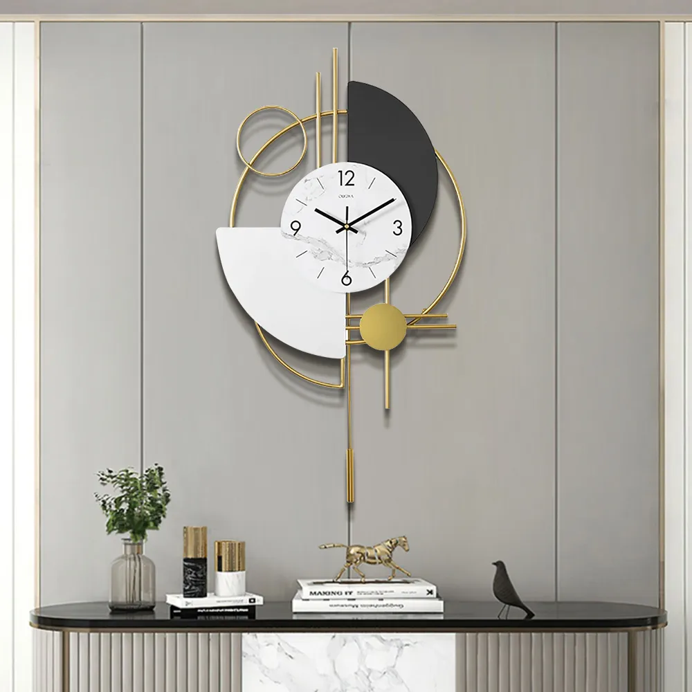 30" Modern Metal Wall Clock with Dimmable LED Light and Remote Control — image 16