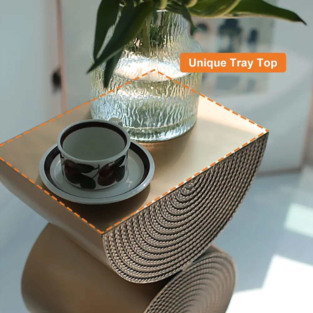 Modern Side Tables Creative Gold Metal Small End Table Unique Shape Bedside Table — image 8