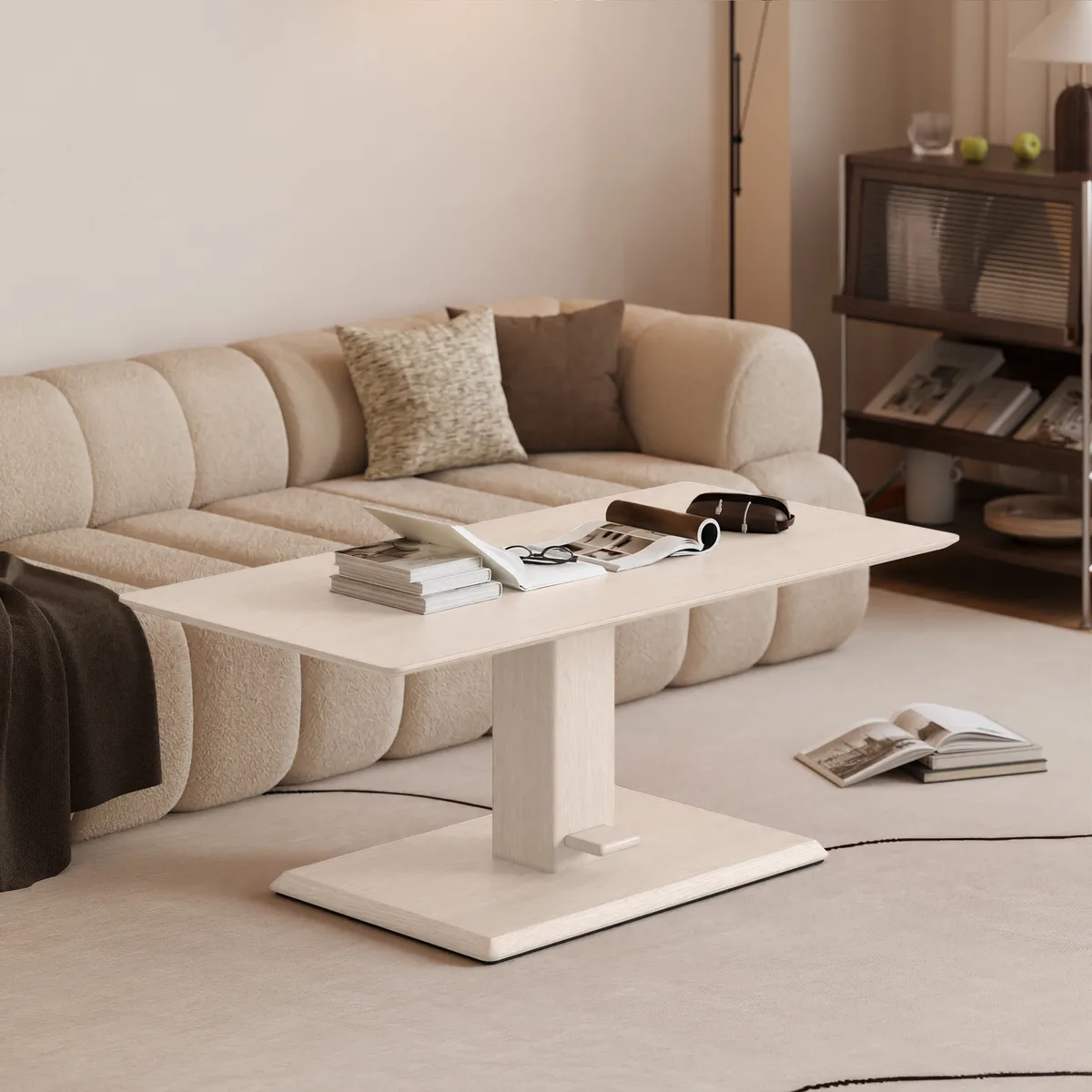 47" Black Lift-Top Height-Adjustable Coffee Table — image 25