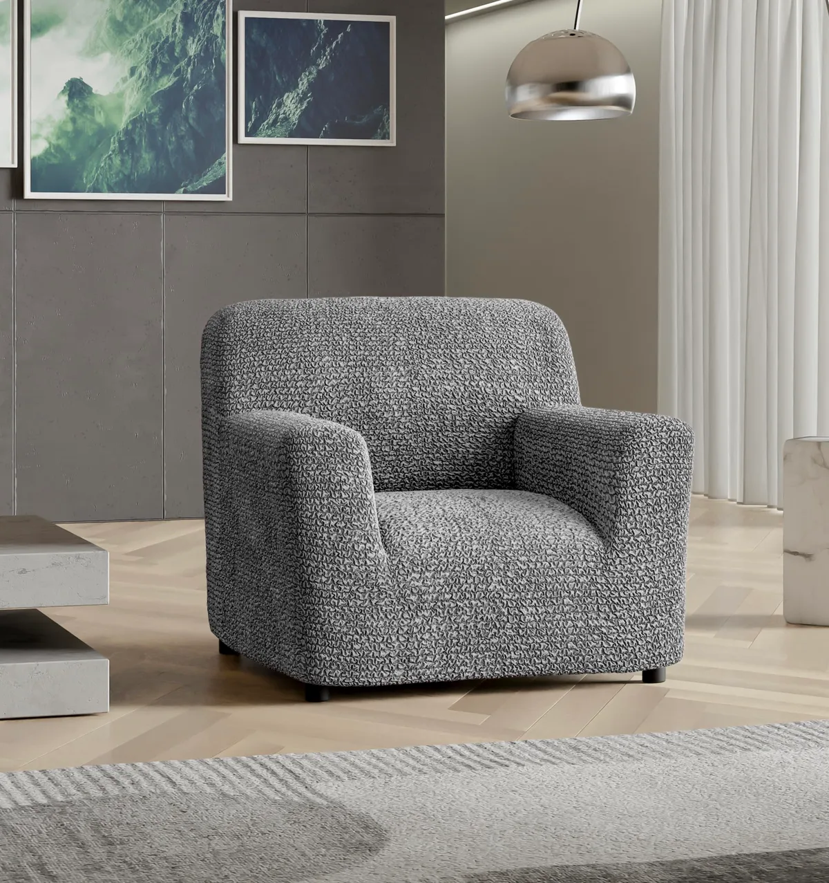 Armchair Slipcovers - 1-Piece Furniture Protector - Form Fit, Machine Washable -MicrofibraCollection — image 11