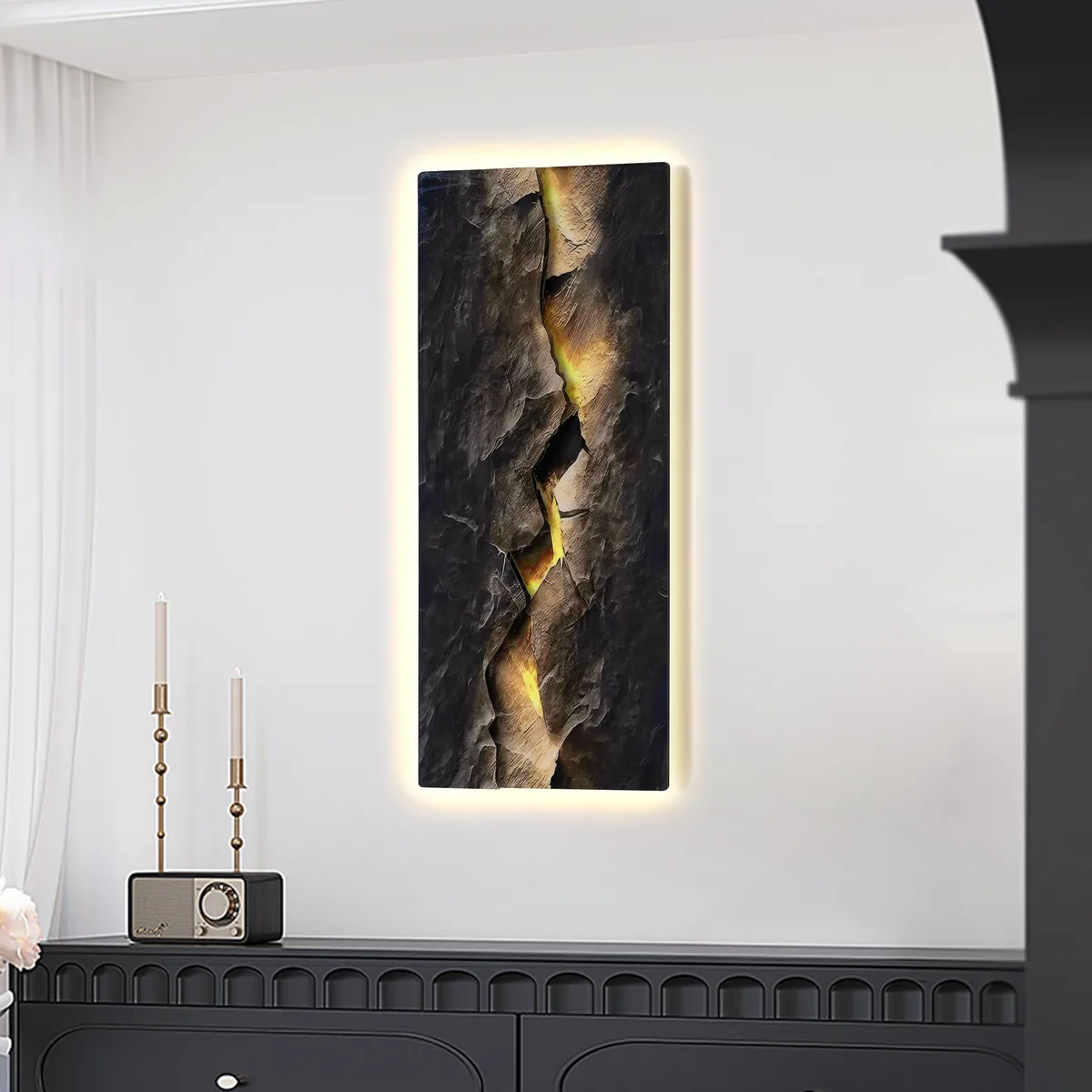 Extra-Large Modern LED Wall Art with Backlit Light Home Decor — USB Powered — image 4