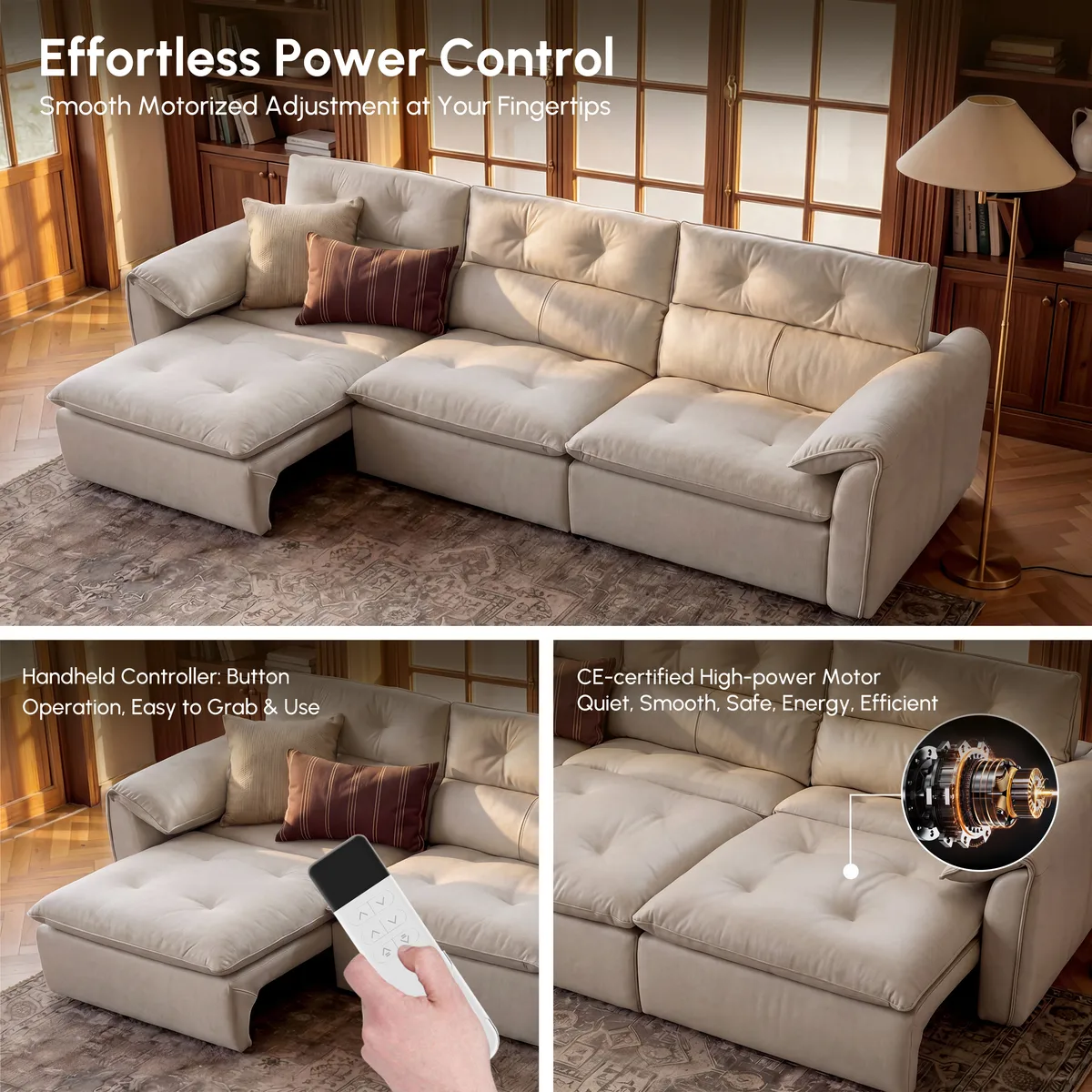 87" 2-Seater Genuine Leather Power Convertible Sleeper Sofa — image 19
