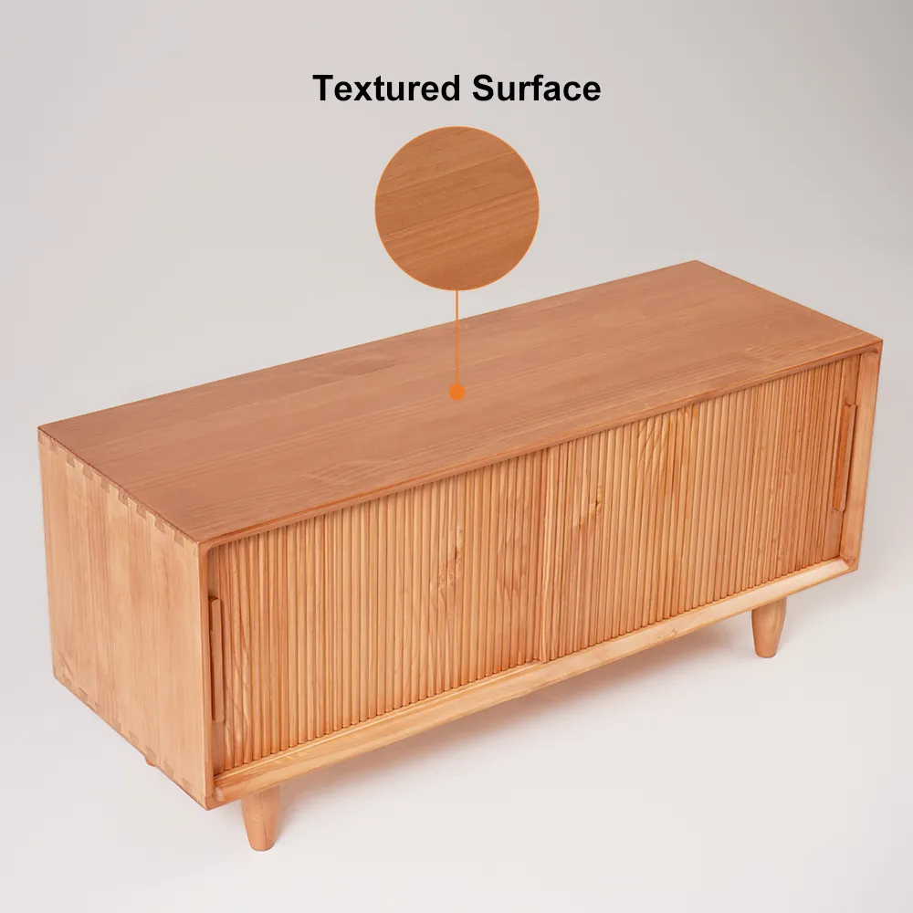 47.2" Solid Rubberwood Natural Entryway Bench with Storage — image 10