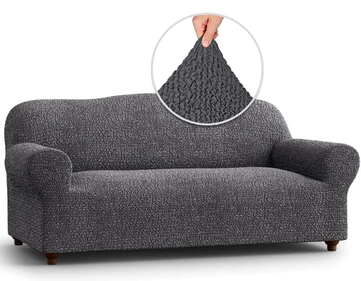 Sofa Slipcovers - 1-Piece Furniture Protector - Form Fit, Machine Washable - CottonRich Collection — image 10