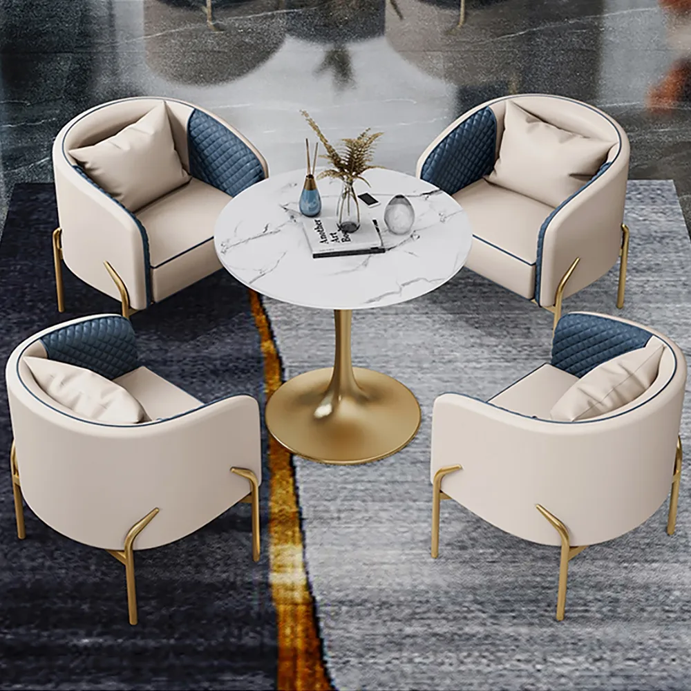 Modern Accent Chair Tufted Upholstered PU Leather Accent Chair — image 4