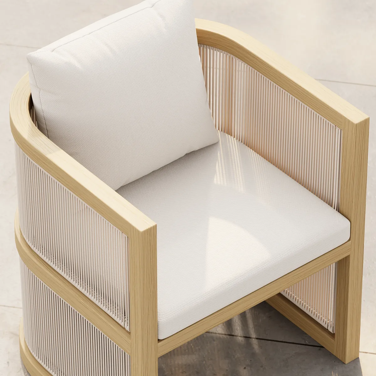 Wevara 2 Pieces Modern Aluminum & Ropes Outdoor chairs — image 26