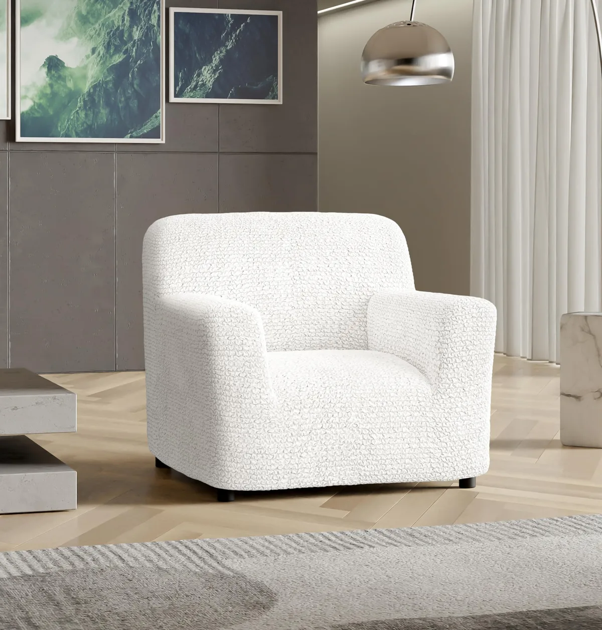 Armchair Slipcovers - 1-Piece Furniture Protector - Form Fit, Machine Washable -MicrofibraCollection — image 18