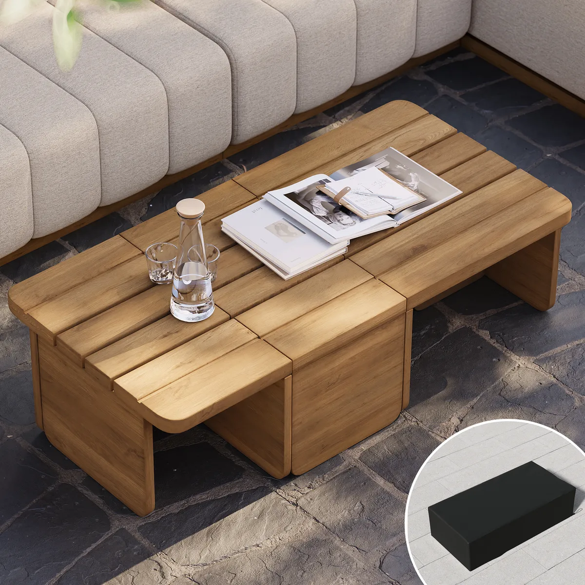 600D Tough Canvas Waterproof Outdoor Coffee Table Covers — image 2