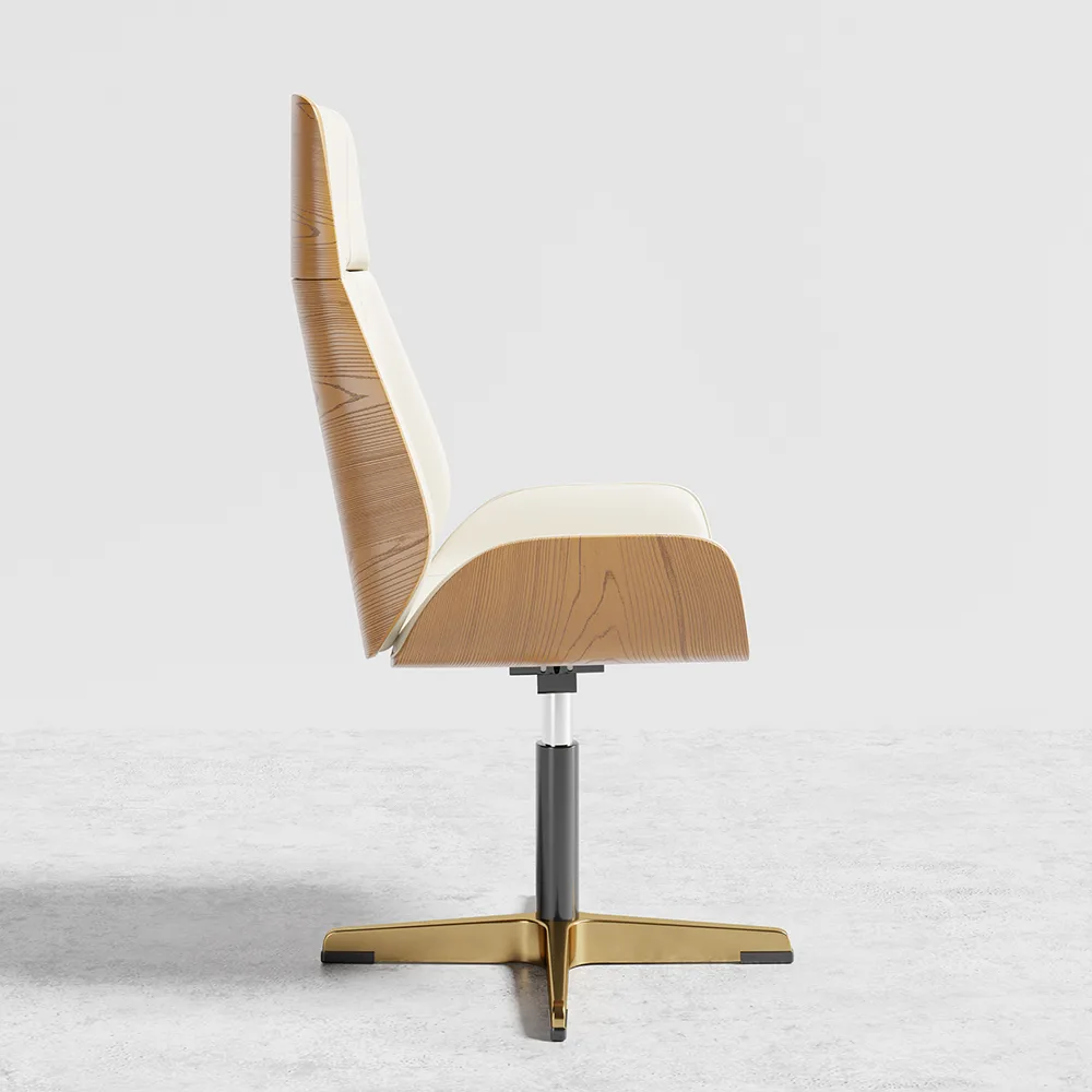 Black Leather Modern Home Office Chair Upholstered High Back Executive Chair — image 17