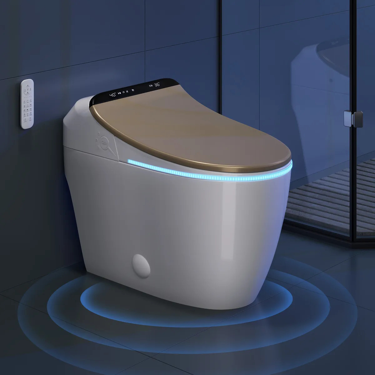 Hynova AX2 Pro Automatic Smart Bidet Toilet with Aromatherapy White 1.28 GPF — image 12