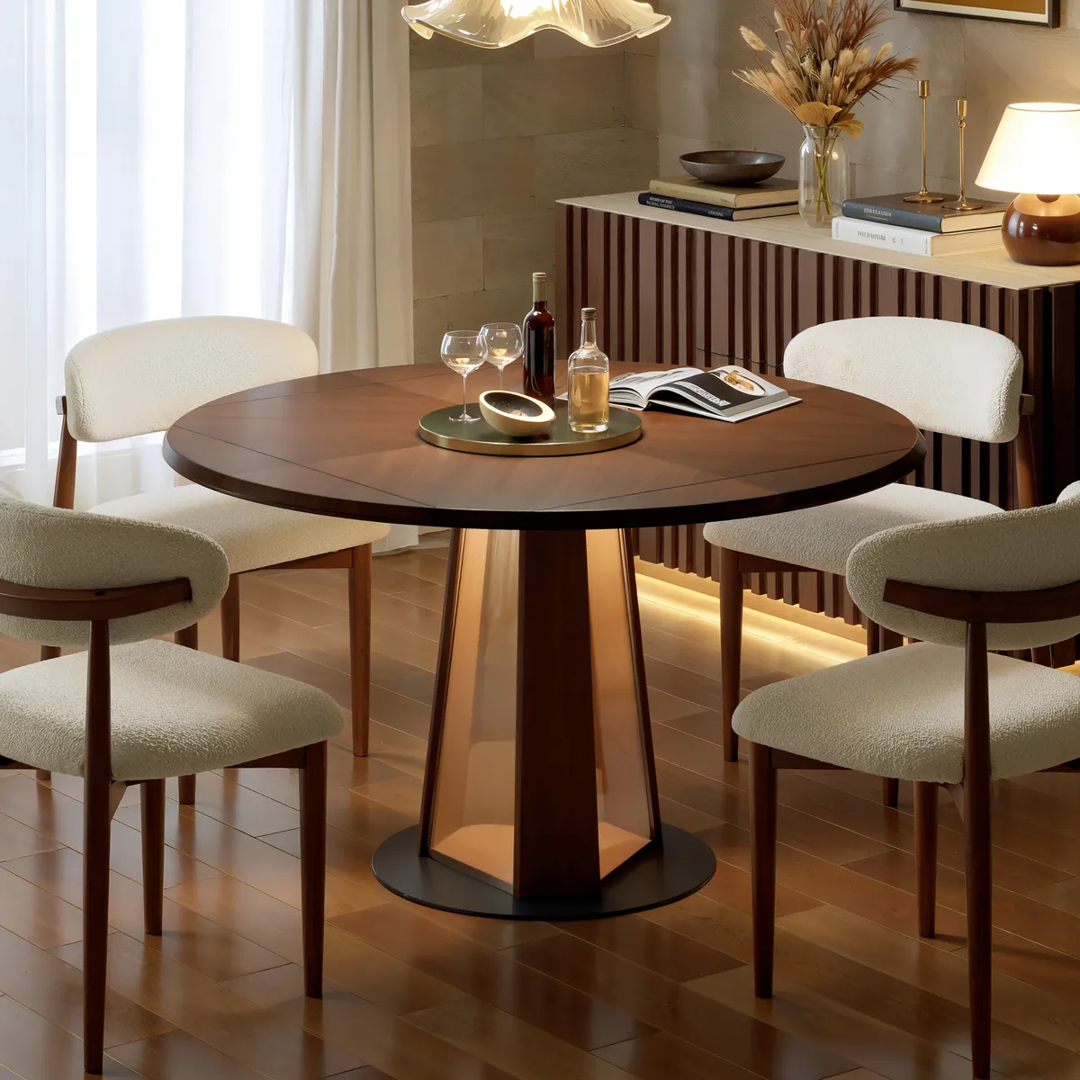 Dining Set 36"-47" Solid Wood Extendable Dining Table — image 12