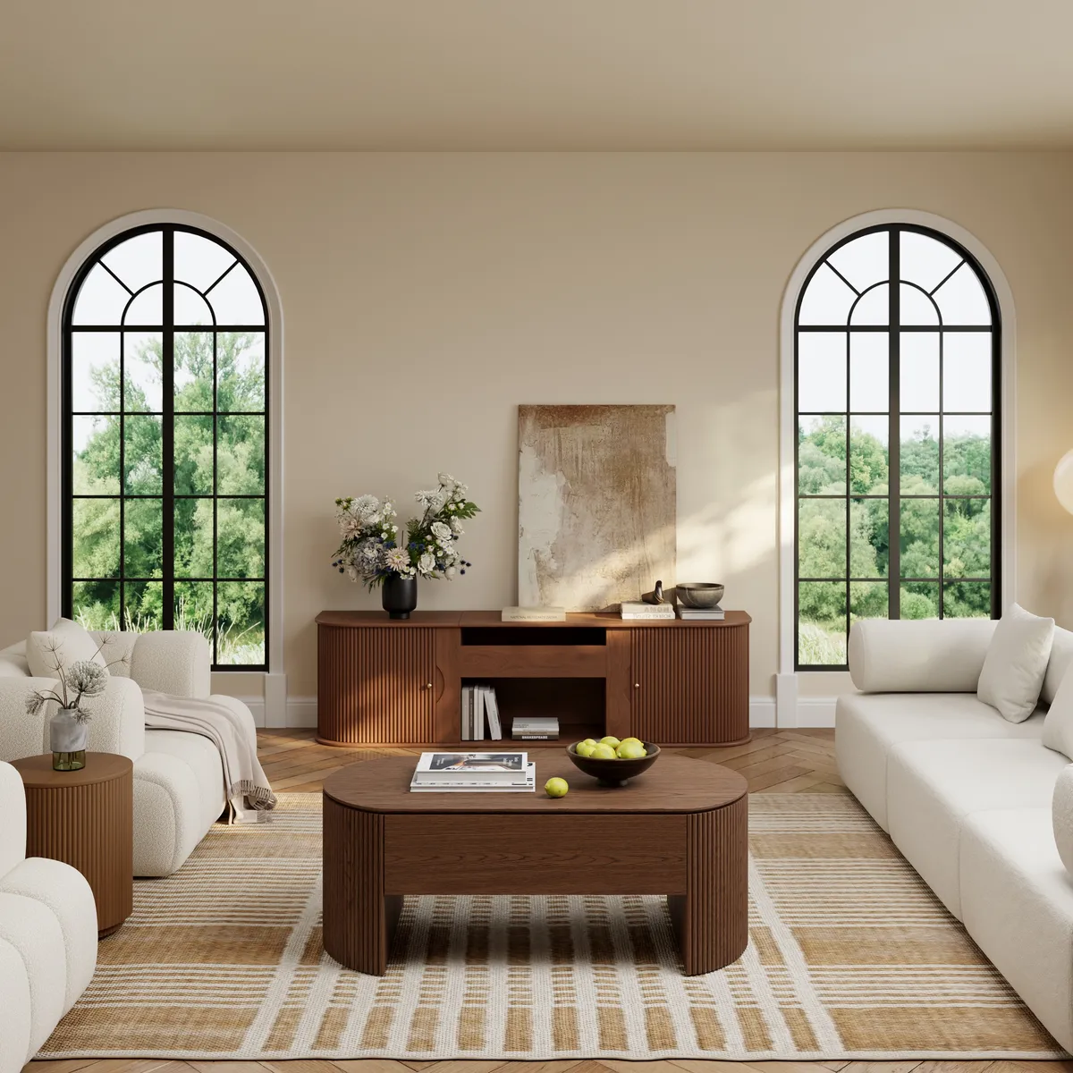 47" Oval Lift Top Mid-Century Modern Coffee Table — image 26