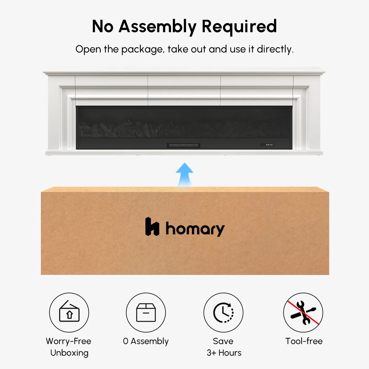 60" Electric Fireplace TV Stand with Remote Control — image 29