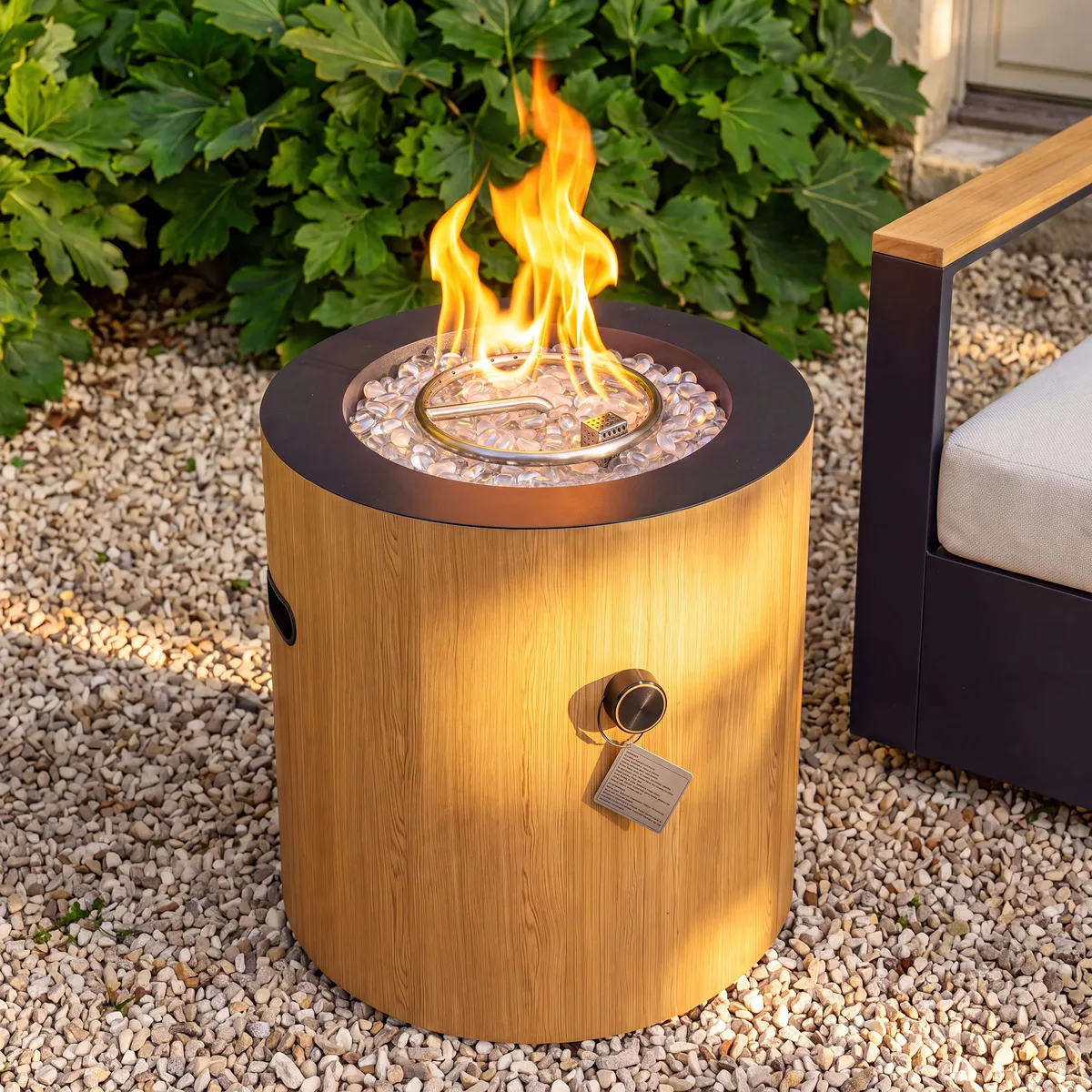 Tevara Outdoor Dark Gray Aluminum Smokeless Fire Pit Side Table — image 8